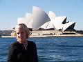 Christy and the opera house across the water